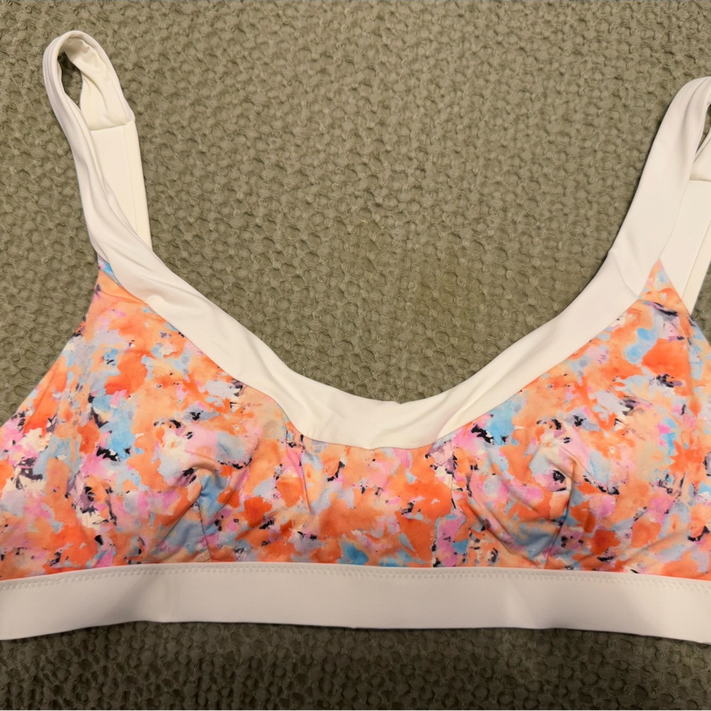 Prana Cream and Multicolor Bikini Top